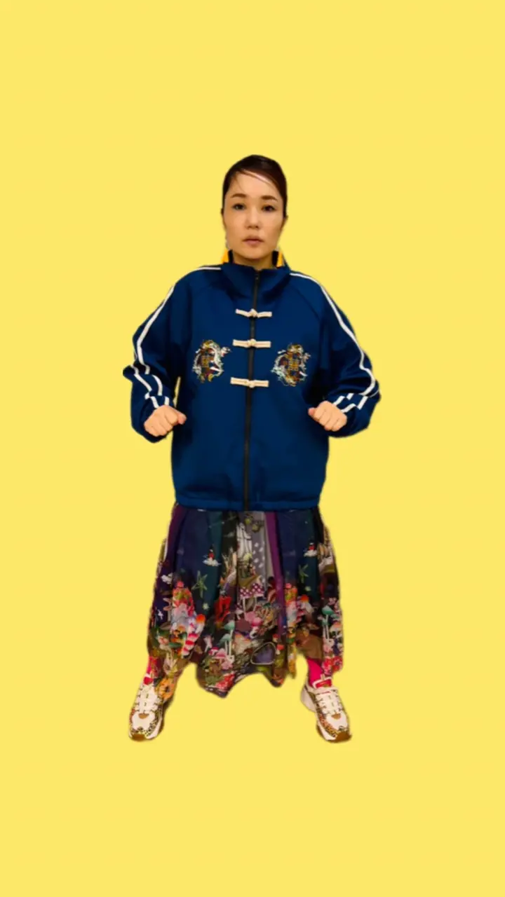 153627：キノコの惑星柄チュールスカートの通販-ScoLar