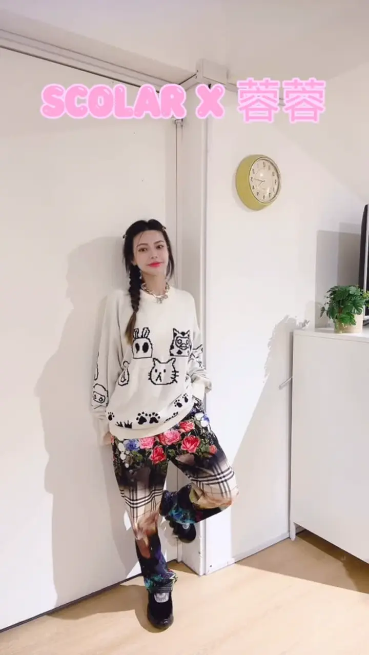 553251：花蝶刺繍のオーバーサイズ チェック柄ジャケットの通販-ScoLar