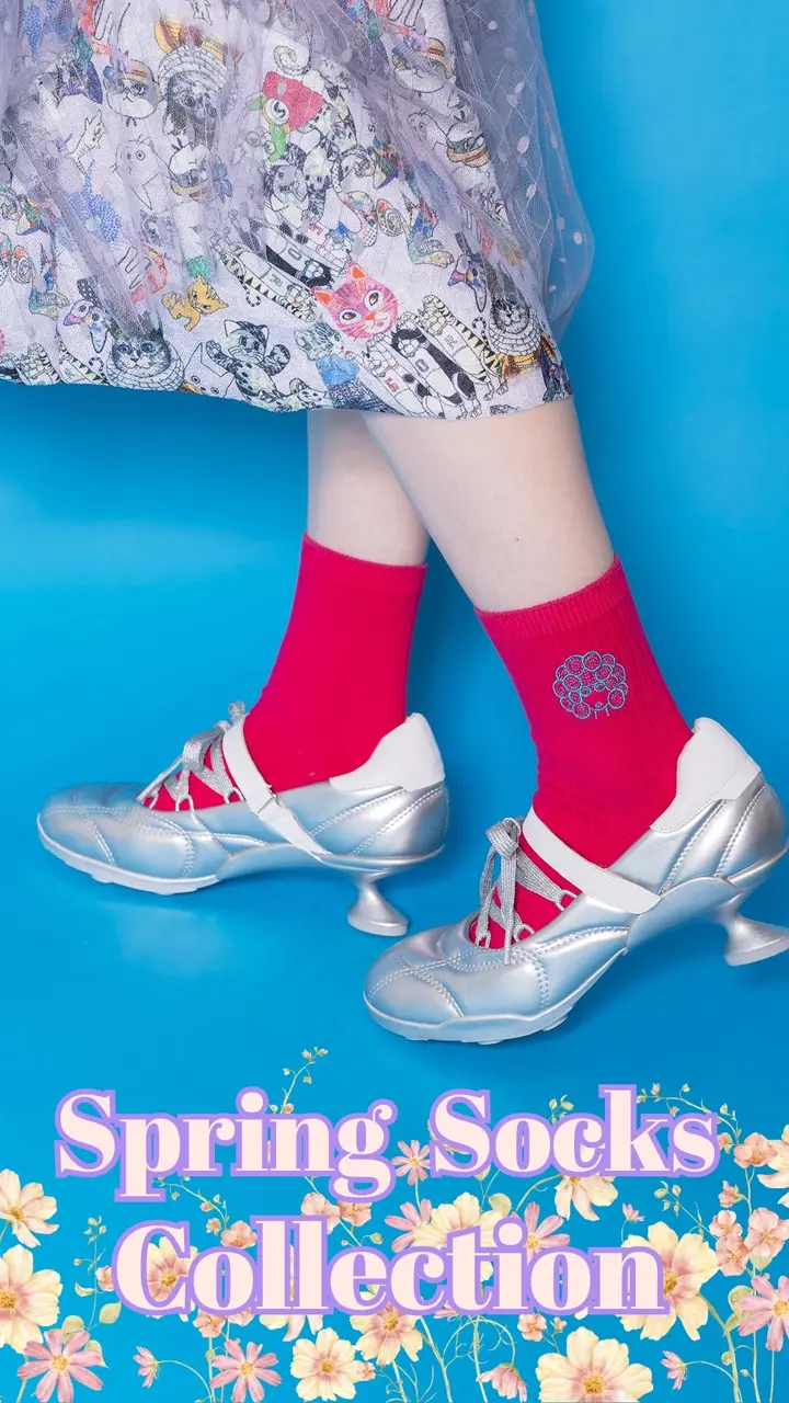 a88J18801：スカラーキャッツ柄ソックスの通販-ScoLar