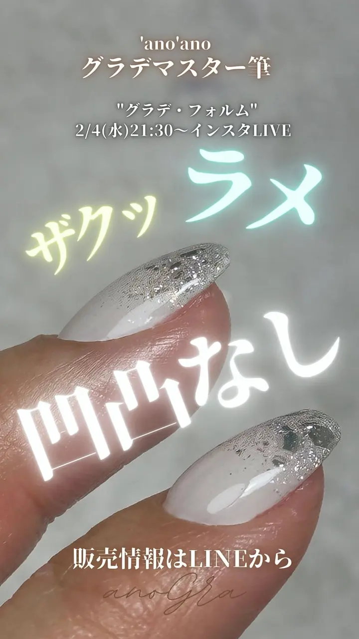 anoGra Gift silver - グラデーションに最適なネイルジェル - シルバー