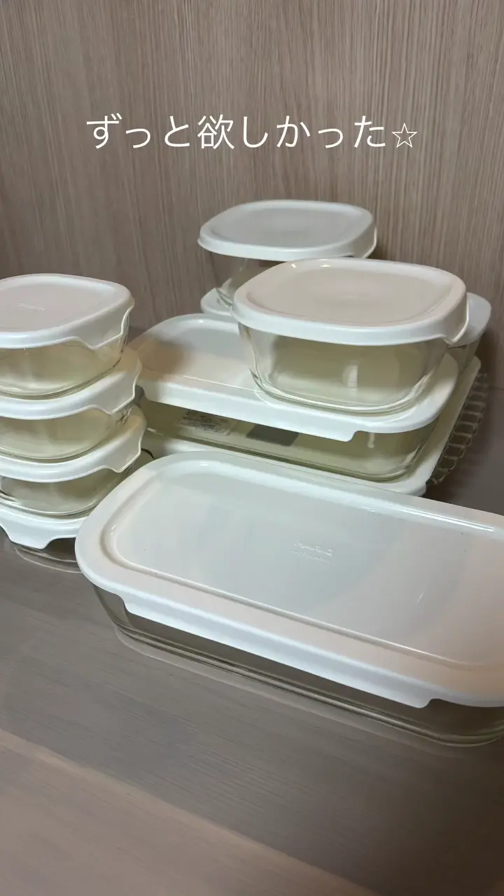 スタッキング耐熱ガラスコンテナ4個セット –食品保存容器なら HARIO