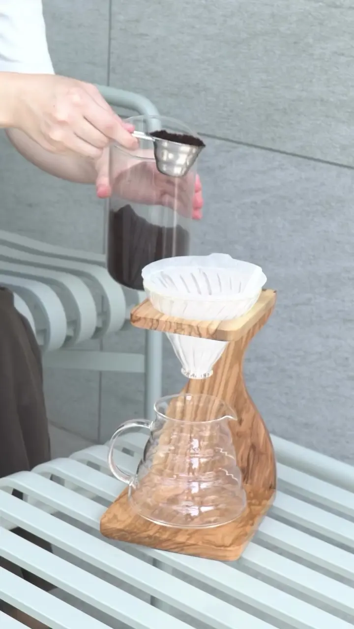 V60オリーブウッドスタンドセット –コーヒーセットなら HARIO NETSHOP