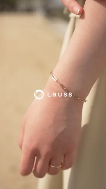 ヌケ感のある長アズキチェーンのペアブレスレット ステンレス