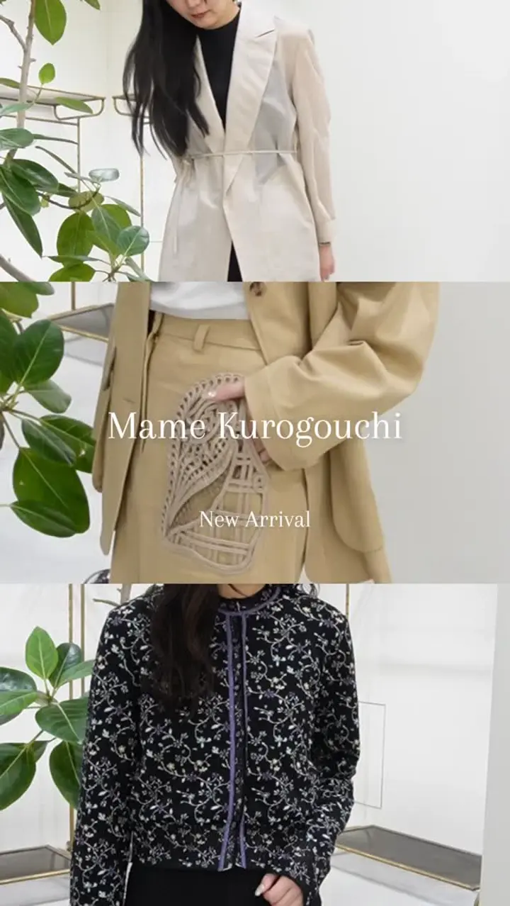 Mame Kurogouchi(マメ クロゴウチ)】 Wool Nylon Shimmering Jacket