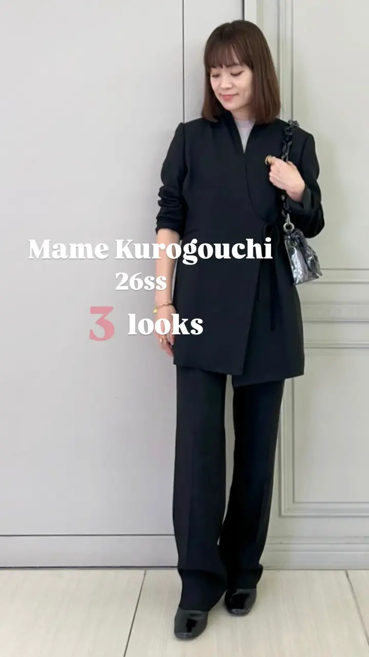 Mame Kurogouchi(マメ クロゴウチ)】 Triacetate Polyester Collarless