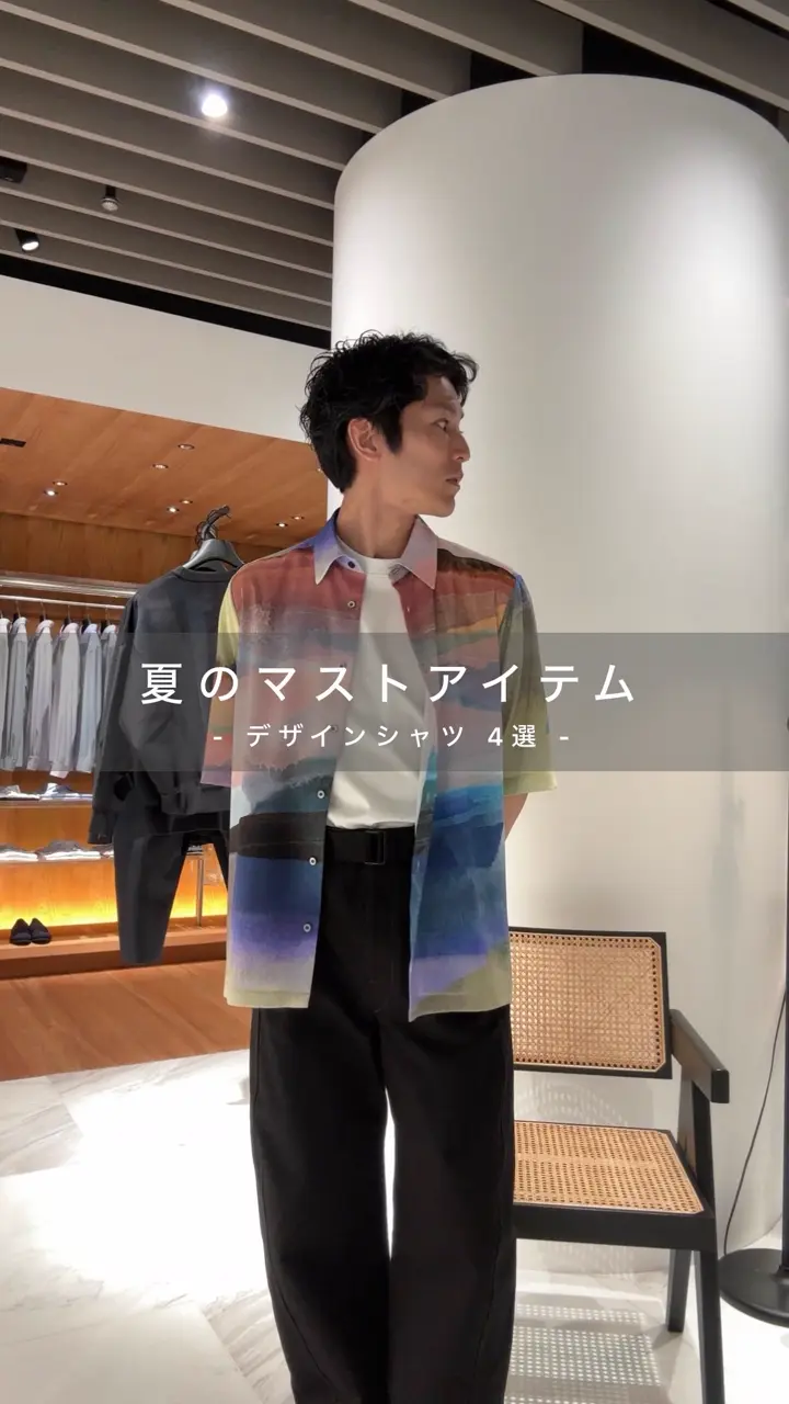 YOKE(ヨーク)】 Leaf Pattern Printed Open Collar Shirt｜PARIGOT