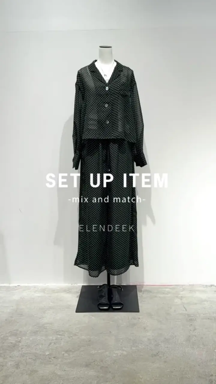 新品タグ付き✨️エレンディーク リングドットシャツ DOT SHEER SH 