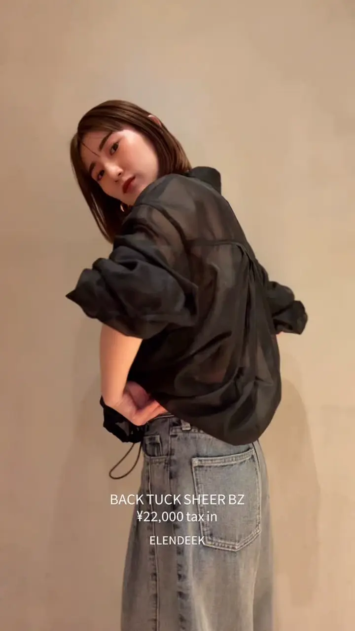 BACK TUCK SHEER BZ｜ブルゾン | ELENDEEK （エレンディーク）公式通販