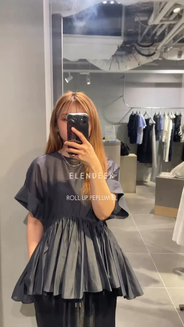 ROLL UP PEPLUM BL｜シャツ・ブラウス | ELENDEEK （エレンディーク