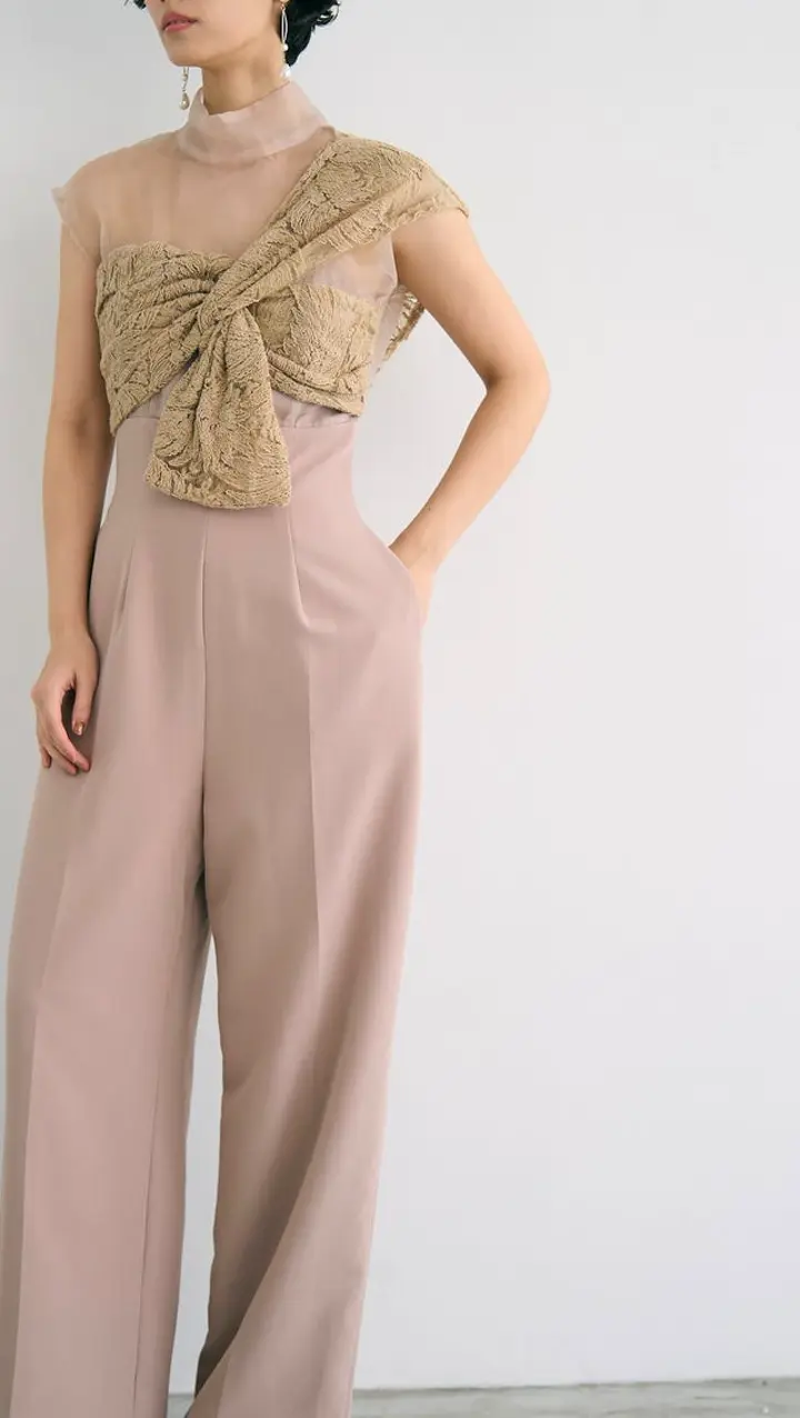 LADYボリュームチュールジャガードドレス｜ラグナムーン（LAGUNAMOON