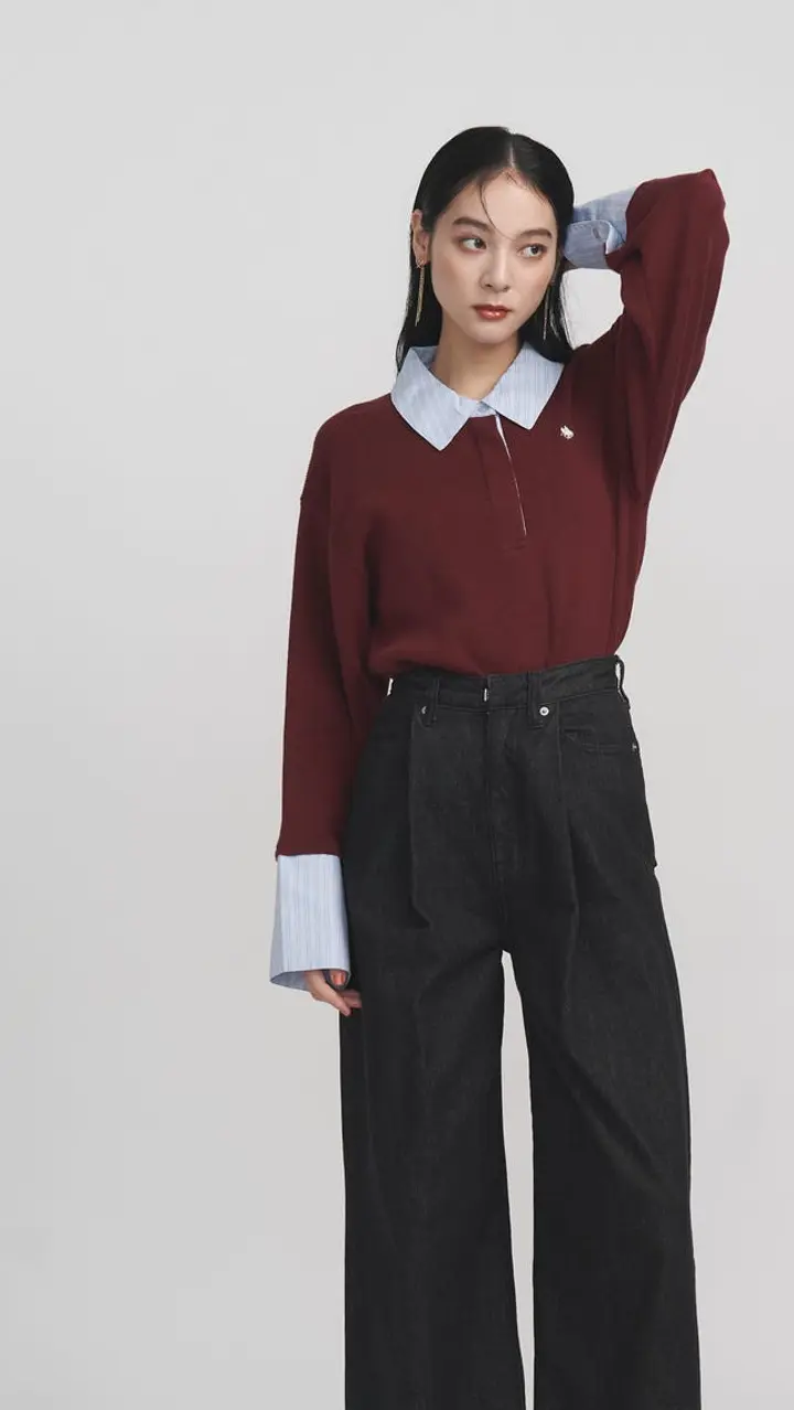 POLO BCSコラボ】シャツカラーカフスニットプルオーバー｜ラグナムーン