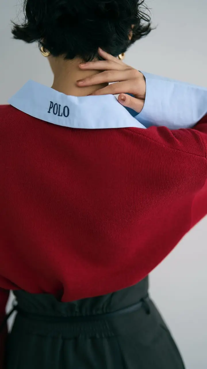 POLO BCSコラボ】シャツカラーカフスニットプルオーバー｜ラグナムーン