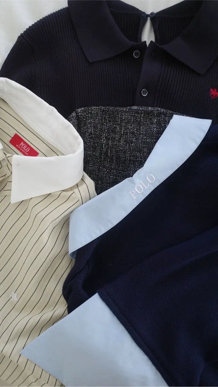 POLO BCSコラボ】カラーネックニットドッキングワンピース｜ラグナ