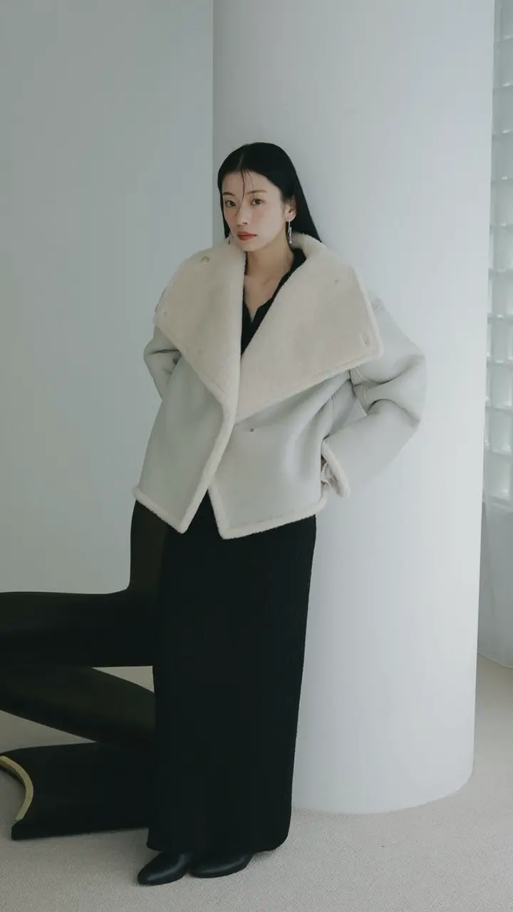 ネップツイードオーバージャケットコート｜ラグナムーン（LAGUNAMOON