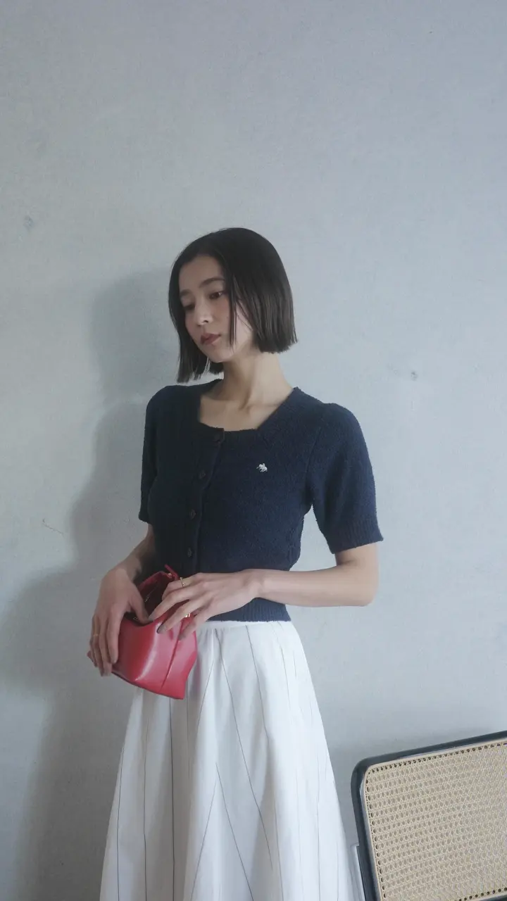 POLO BCSコラボ】ブークレヤーンハーフスリーブコンパクトニット