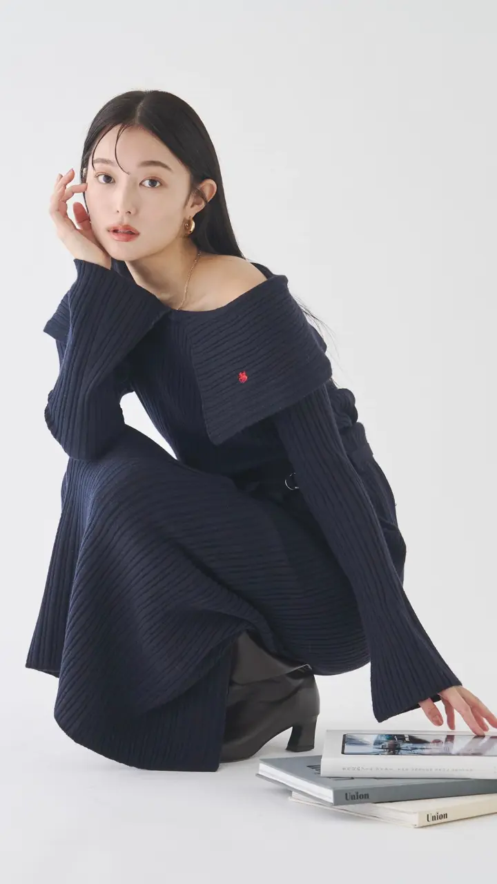 POLO BCSコラボ】ケーブルラインニットワンピース｜ラグナムーン