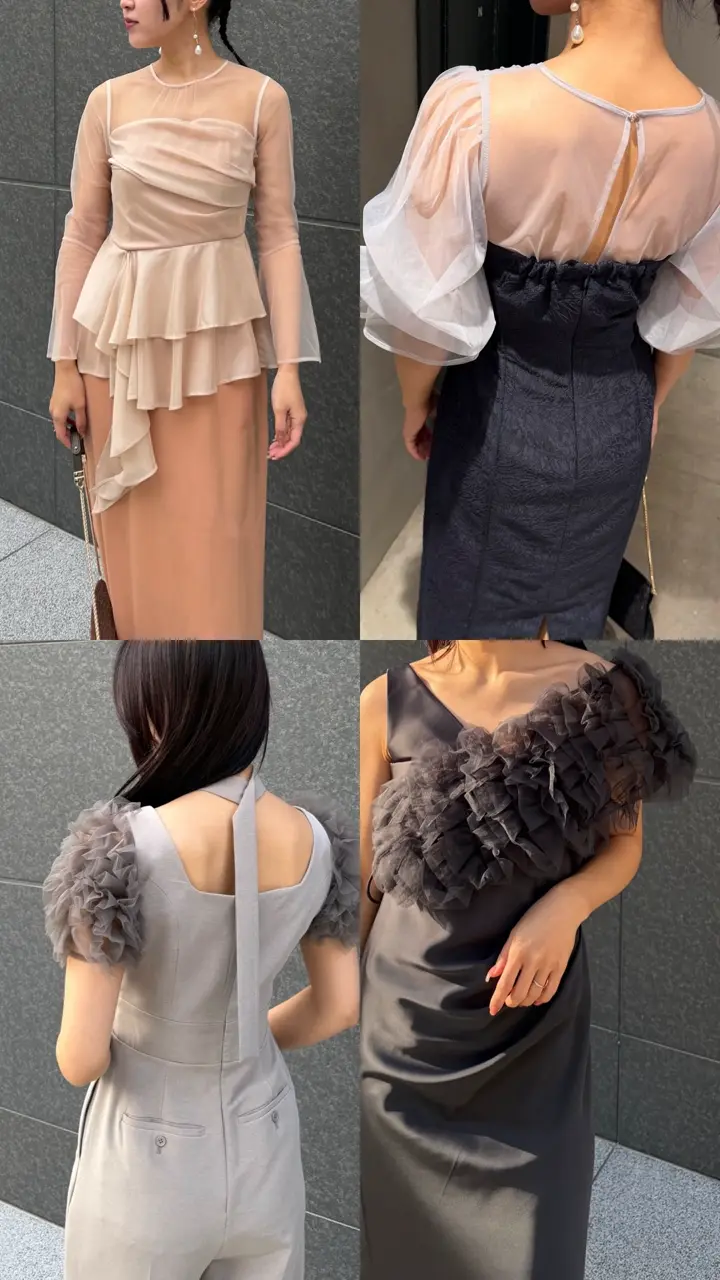Lagunamoon ドレス LAGUNAMOON（ラグナムーン） パンツドレス LADYチュールオフショル