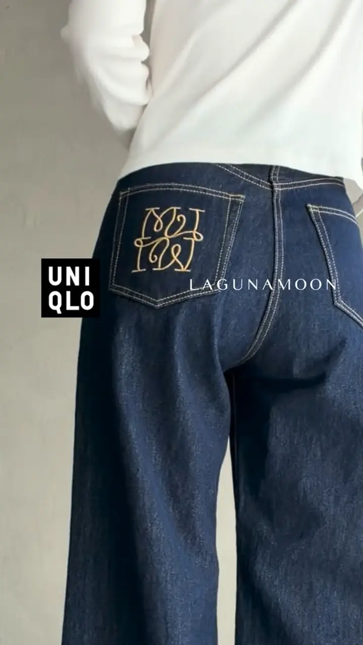 LMロゴセミワイドデニムパンツ｜ラグナムーン（LAGUNAMOON）公式通販