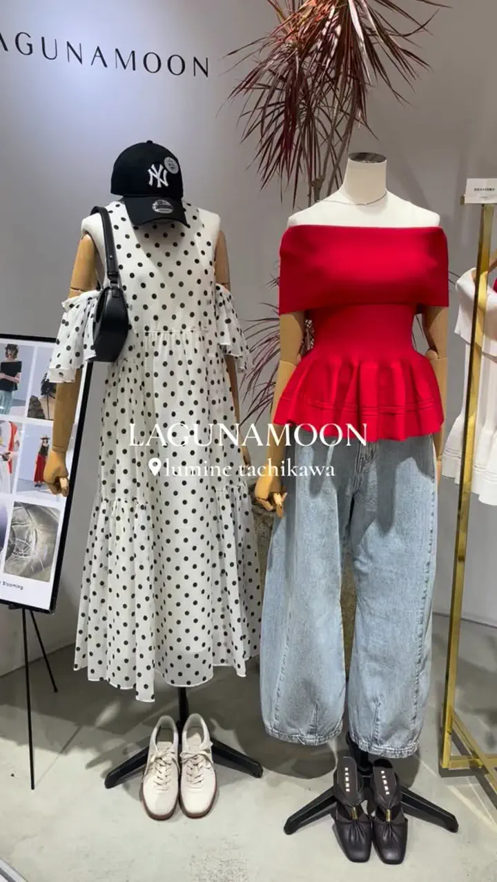 フロントZIPミックスカラーワンピース｜ラグナムーン（LAGUNAMOON