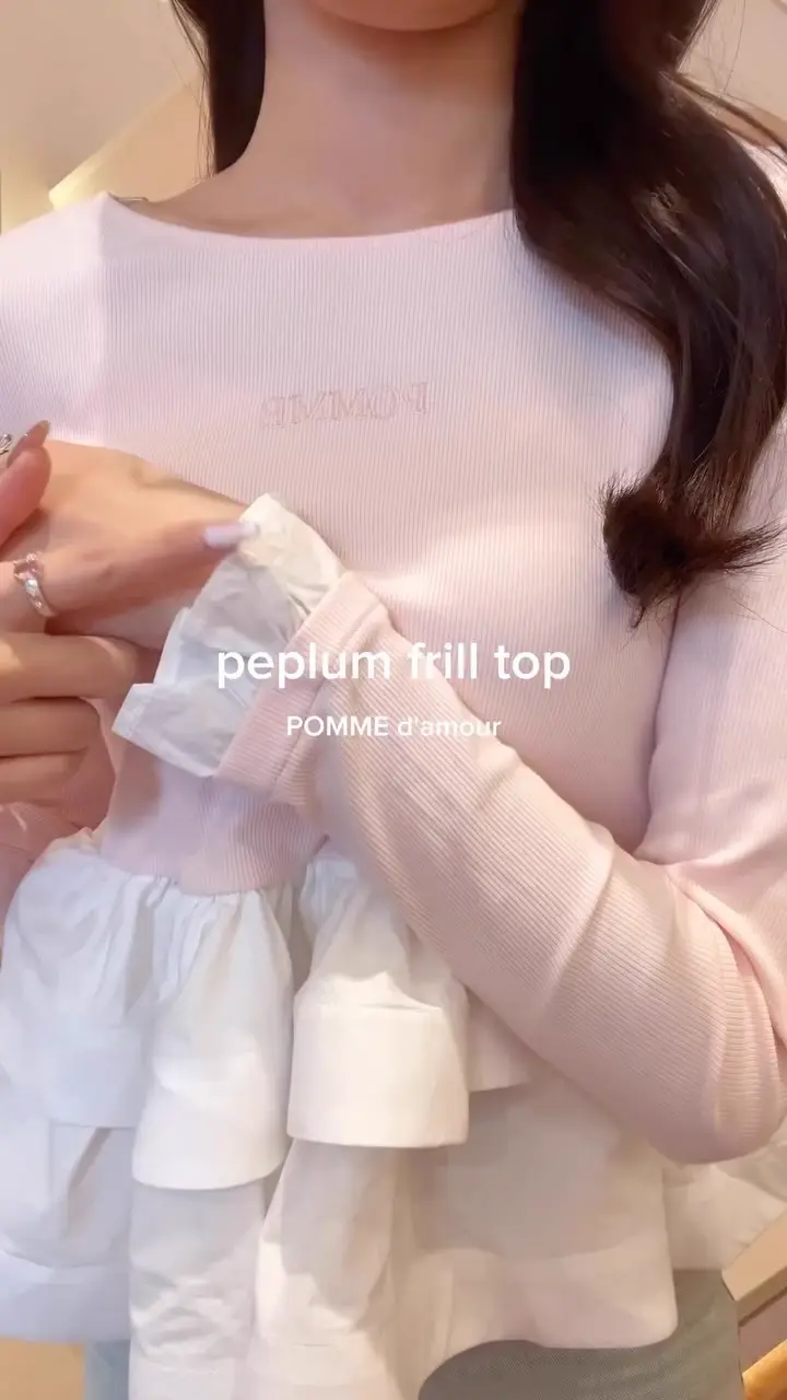 トップス POMME d'amour peplum frill top peplum frill top – ROUGE by POMME d'amour