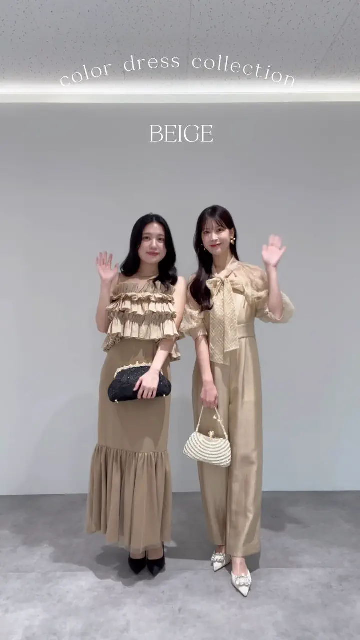 当日発送】2WAYオフショルダーパフスリーブマーメイドドレス