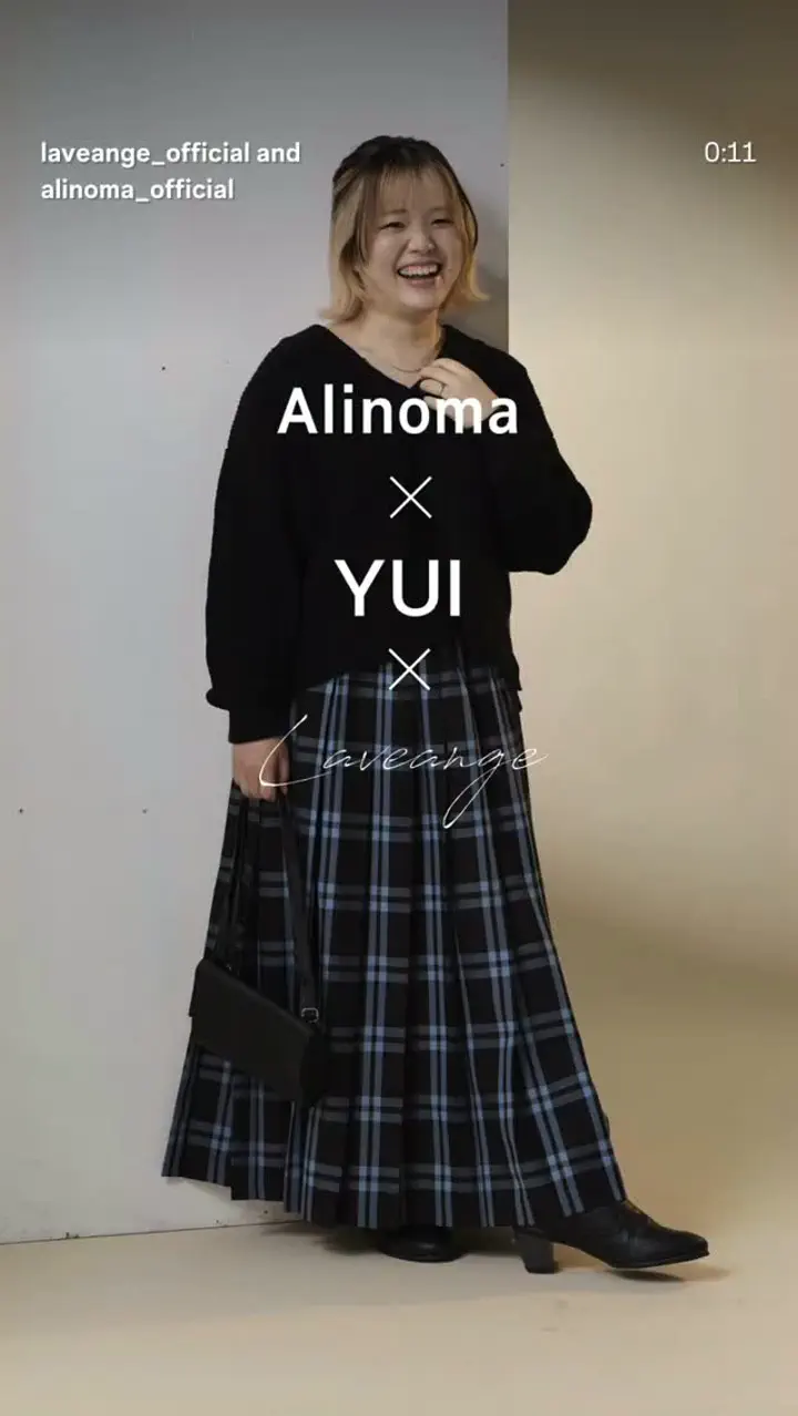 ゆいさんコラボ】スクエアネックリブ切替ニットワンピース｜ニット