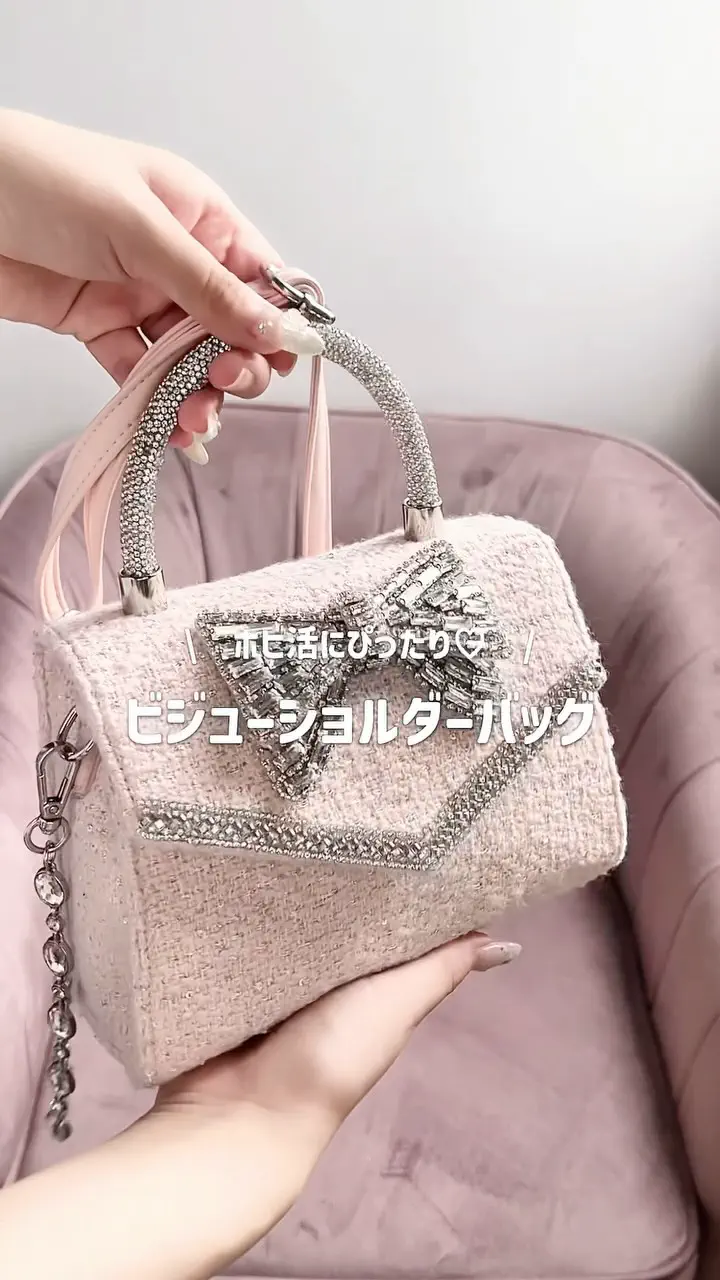 Crystal Ribbon Chain Bag | Belle Charme(ベルシャルム)レディース