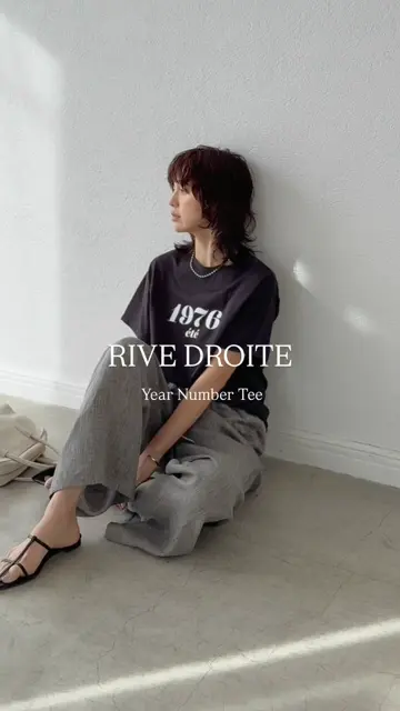tシャツ 「コーデのポイントに」Year Number Tee レディース コーデのポイントに】Year Number Tee | RIVE DROITE(リヴドロワ
