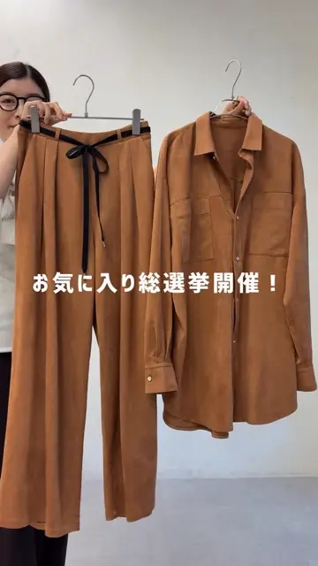 セットアップ対応】スウェードタックパンツ | DOUDOU(ドゥドゥ