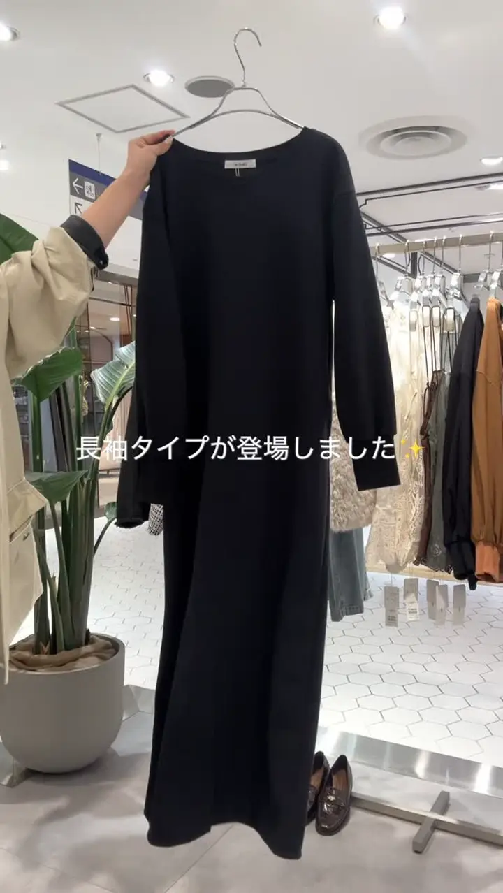 完売カラー再追加！】ブークレーダンボールロングスリーブワンピース