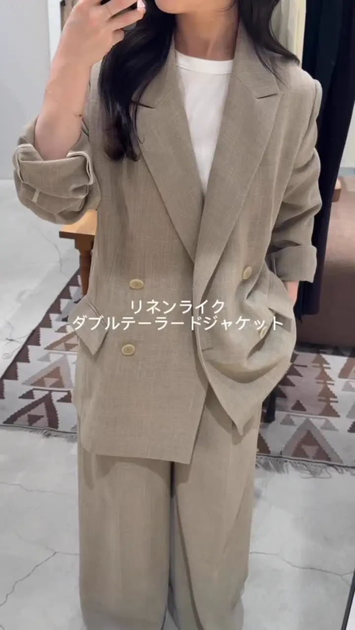ウィムガゼット　ダブルストレッチジャケット　ベージュ 未着用 ウィムガゼット ダブルストレッチジャケット ベージュ - メルカリ