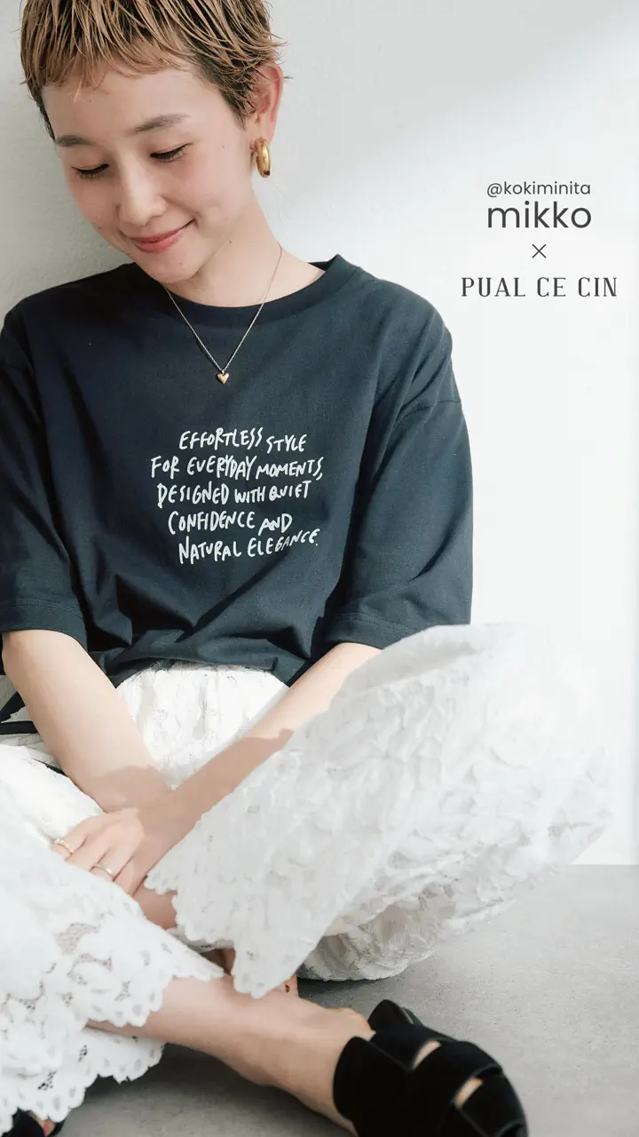 kokiminitaコラボ】花柄コード刺繍スカラップレースパンツ | PUAL CE