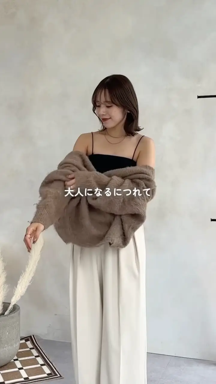 【2024AW】アルパカ混ワイドスリーブニット　sizeFREE　かぐれ かぐれ（カグレ）の「アルパカ混ワイドスリーブニット（ニット