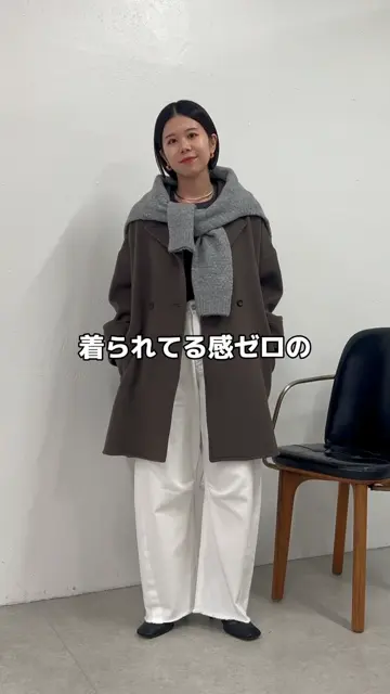 WEB限定カラー:ネイビー】バック切替テントコート | Jena espace