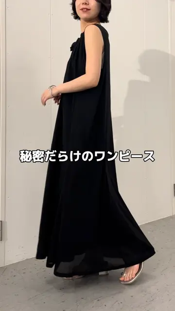 nanunanu　Jワンピ　S ふわかるワンピ】2WAYリボンシアーワンピース | Jena espace