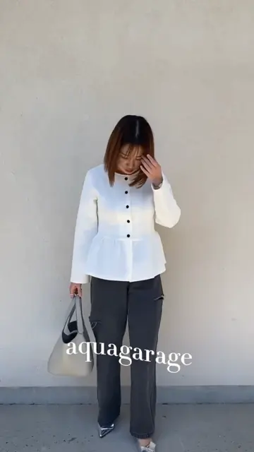 アクアガレージ aquagarage ペプラムトップス長袖 レディース （ブラック） 楽天市場】ペプラムカーディガン 長袖 レディースペプラム