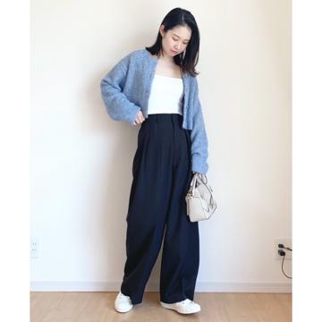 mystic リボンヤーンショートカーディガン リボンヤーンショートカーディガン | mystic(ミスティック)レディース