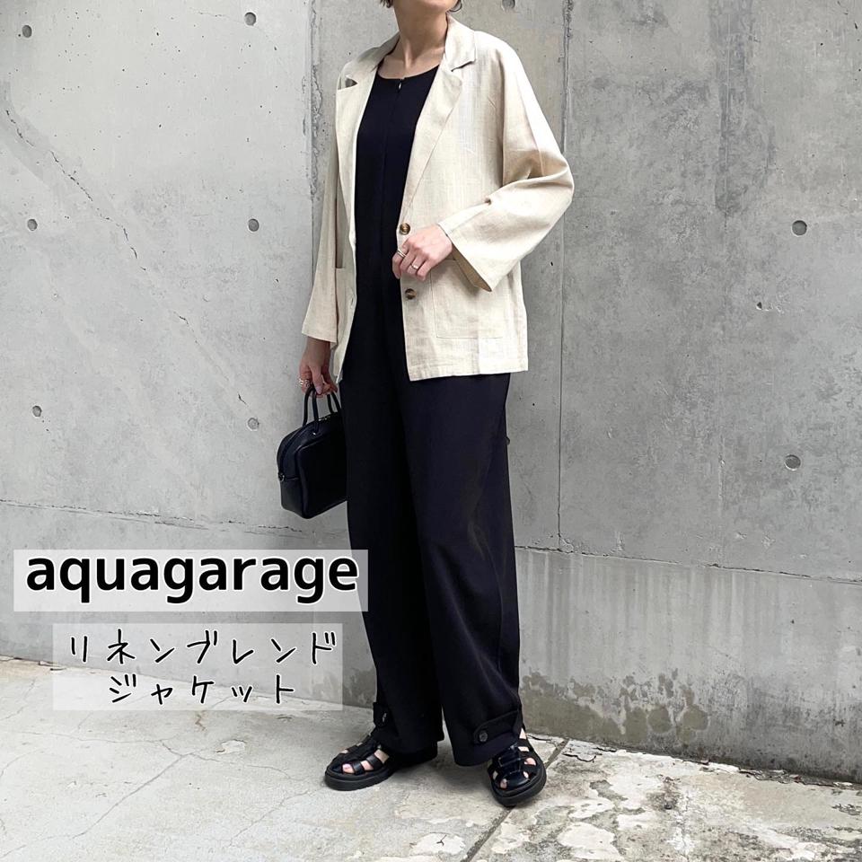 【美品】AKRIS 綿×リネン混合 サマージャケット ブルー 美品】AKRIS 綿×リネン混合 サマージャケット ブルー（JANOME