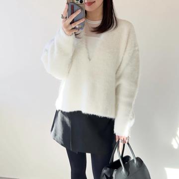 Drawer - 専用です⭐︎Drawer 2019AW ヘムフレアプルオーバーニットカシミア ローゲージニットプルオーバー | Whim Gazette(ウィム ガゼット