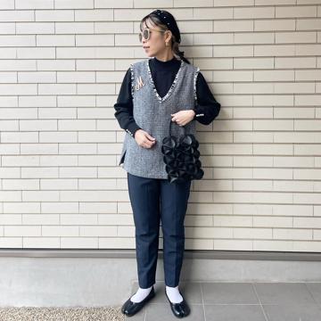チェンバー　35 バレエシューズ　パンプス 中古・古着通販】CHEMBUR (チェンバー) SQ FLAT STUDS BALLET