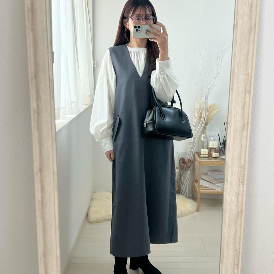 深Vネックワンピース レディース 春 夏 秋 冬 | アクアガレージ