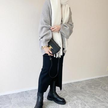 ニットタイトスカート レディース 秋 冬 M L ロングスカート