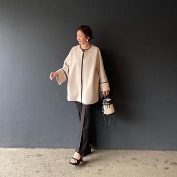 アンディコール ダンボールノーカラーコート　PMサイズ un dix cors（アンディコール）の「《楽に羽織れてきれい見え
