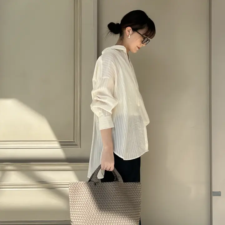 HYKE(ハイク)】 SHEER CREW NECK KNIT｜PARIGOT ONLINE（パリゴ