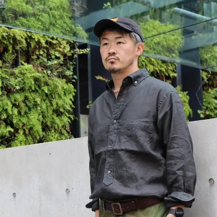 洒落たブラックシャンブレー》FRENCH WORK JACKET -BLACK CHAMBRAY
