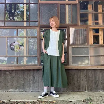 【美品】ユルタオ ◡̈ ベスト　リネン混 リネン混天竺ベスト（ベスト）｜B.C STOCK（ベーセーストック