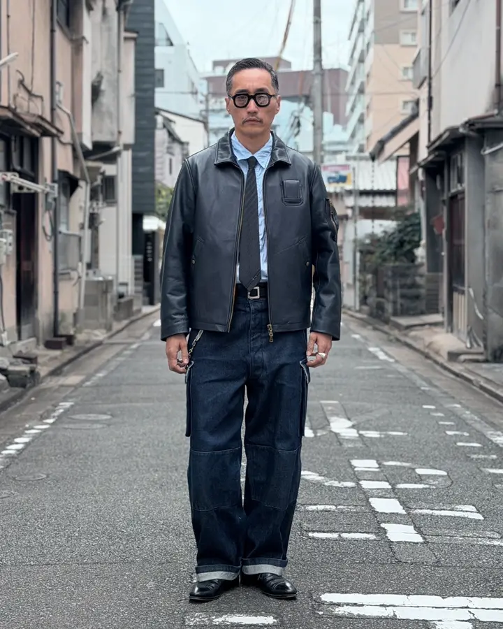 WAIPER.inc フランス軍 70's レザーフライトジャケット ミリタリー