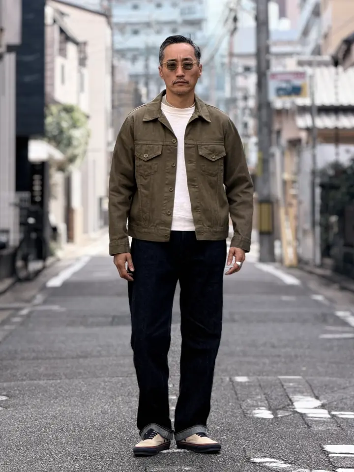 WAIPER.inc イギリス軍 ヴィンテージ グリーンデニム トラッカー