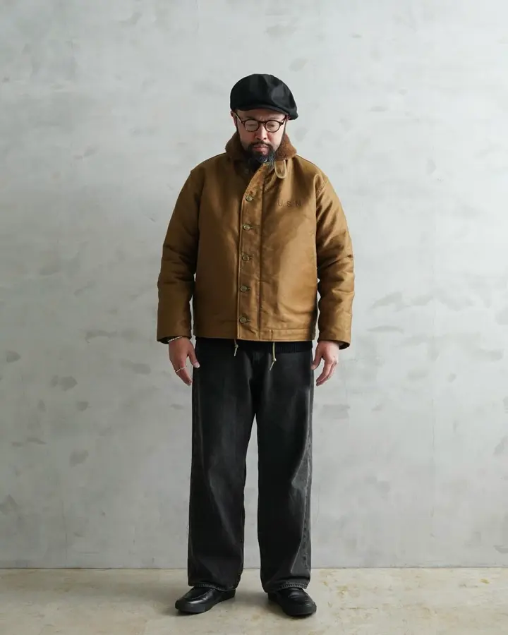 WAIPER.inc 米軍 U.S.NAVY N-1 デッキジャケット ピケモデル/アルパカ