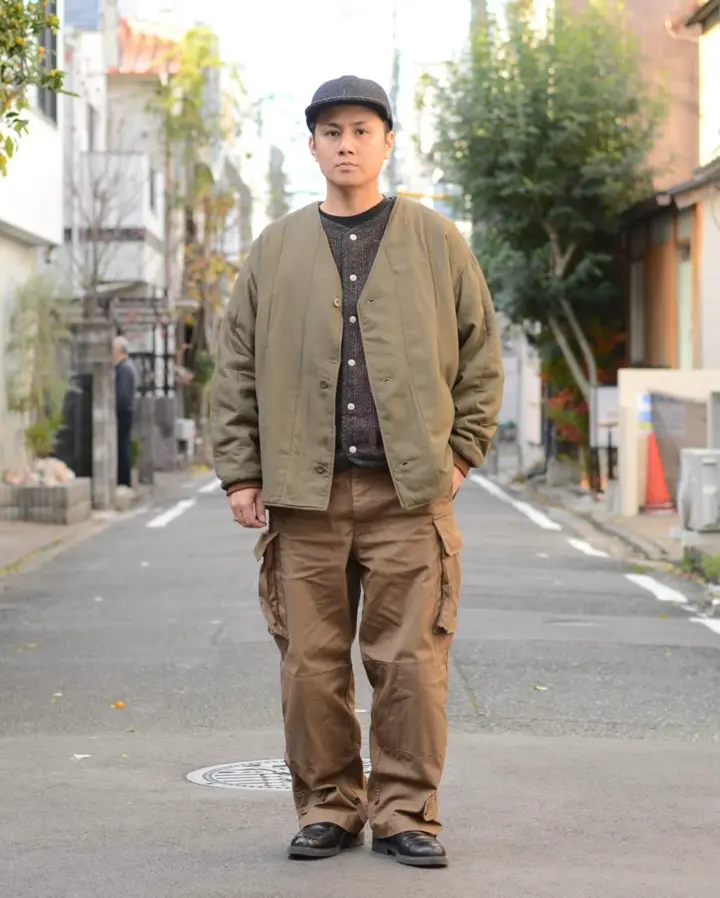 実物 USED チェコ軍 M-60 Vネック ライナージャケット ミリタリー 古着